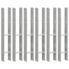 VidaXL Ancore de gard, 6 buc., argintiu, 8x6x60 cm, oțel galvanizat