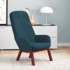 VidaXL Scaun de relaxare, albastru, catifea