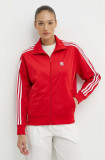 Adidas Originals bluză femei, culoarea roșu, cu imprimeu IP0602