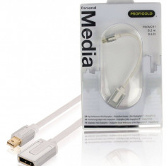 Adaptor Profesional mini DisplayPort - DisplayPort v1.1 0.2m alb Profigold