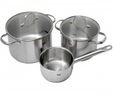 Cumpara ieftin Set oale din inox 3 piese Fissler San Francisco 1.2 L - 5.3 L