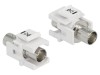 Conector BNC Keystone 50&Omega; alb