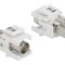 Conector BNC Keystone 50&Omega; alb