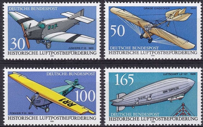 C2249 - Germania RF 1991 - Aviatie 4v.neuzat,perfecta stare