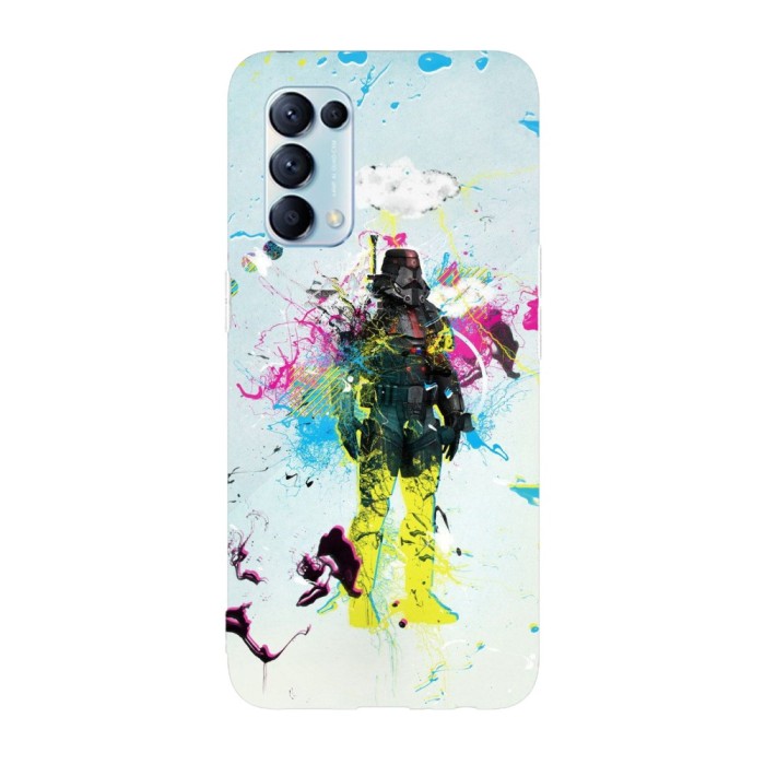 Husa compatibila cu Oppo A76 model Spray paint, Silicon, TPU, Viceversa