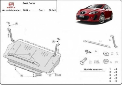 Scut motor metalic Seat Leon 1P 1.4i, 1.6i,&amp;nbsp;1.8i, 2,0i, 1.9 TDI, 2.0 TDI 2005-2009 foto