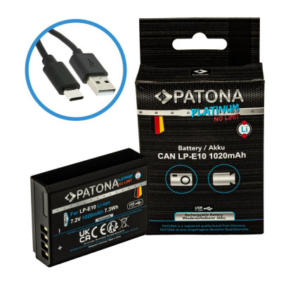 Acumulator Patona Platinum LP-E10 1020mAh replace Canon PE10 EOS1100D EOS 1100D-1404 foto