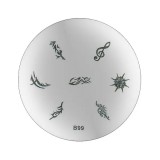 Cumpara ieftin Şablon ştampilare nail art - B99, INGINAILS