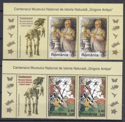 ROMANIA 2008 LP 1803-CENTENARUL MUZEULUI NATIONAL ANTIPA SERIE+SERIE VINIETA MNH foto