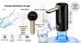 Pompa electrica apa ZYTEQ&reg;️, pliabila, afisaj LED, touch, USB-C, 1200mAh, 200/600/800ml, silentioasa, compatibila 5-19L, indicator baterie, neagra