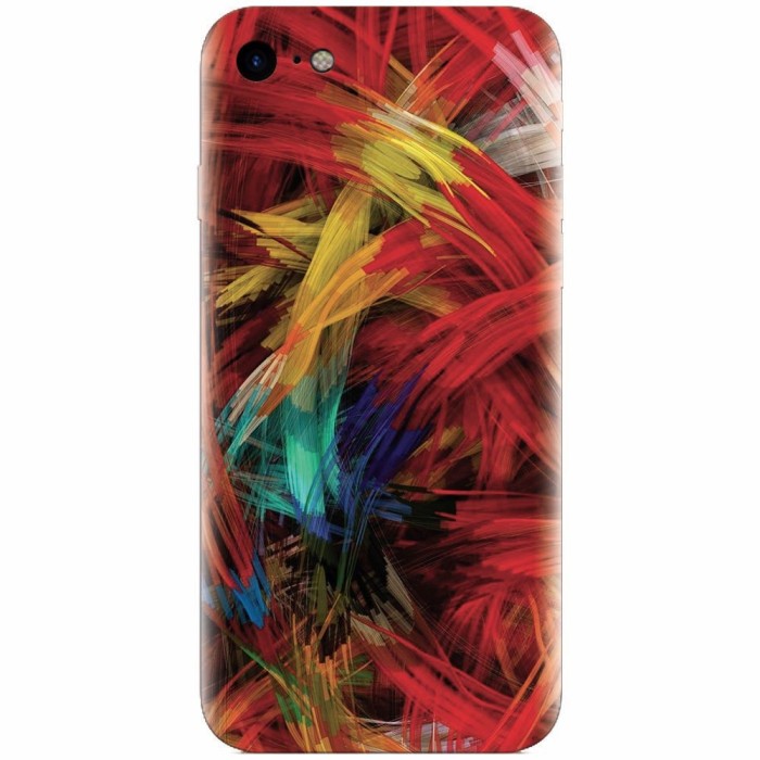 Husa silicon pentru Apple Iphone 7, Colorful Digital Painting Strokes