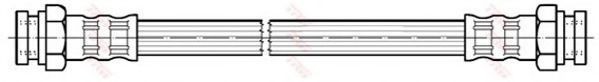 Conducta / cablu frana CITROEN XSARA (N1) (1997 - 2005) TRW PHA356