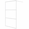 Paravan dus walk-in, alb, 115x195 cm, sticla ESG transparenta
