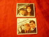 Serie Insula Man 1986 Nunta Print Andrew cu Sarah Ferguson , 2 val., Nestampilat
