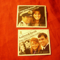 Serie Insula Man 1986 Nunta Print Andrew cu Sarah Ferguson , 2 val.