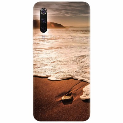 Husa silicon pentru Xiaomi Mi 9, Sunset Foamy Beach Wave foto