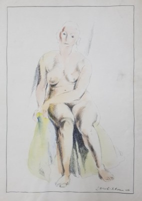 LUCRETIA MIHAIL SILION , NUD , GRAFICA , 1931 foto