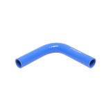 Furtun cotit din silicon 90&deg; cu insertie textila 32 x 200 x 200 mm