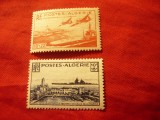 Serie Algeria colonie franceza1949 - Aviatie , 2 valori, Nestampilat