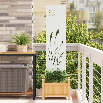 vidaXL Ecran de intimitate pentru grădină Traforaj Alb 32 x 140 cm foto