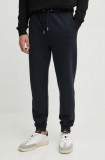 Karl Lagerfeld pantaloni de trening culoarea albastru marin, neted