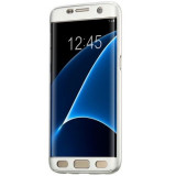 Husa Full Cover (fata + spate) pentru Samsung Galaxy S7 Edge, Silver, Gri