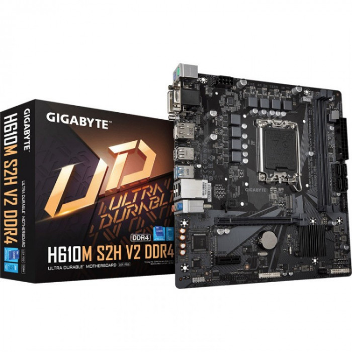 Placa de baza Gigabyte H610M S2H DDR4, microATX, LGA 1700