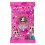 șervețele Umede, Girl Cute Pets, Aloe Vera și Vitamina E, Set 20 Bucăți, Multicolor
