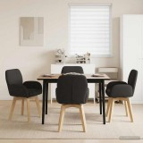 Cumpara ieftin Scaune de dining rotative 4 buc. Boucl&eacute; Negru 54 x 58 x 87 cm