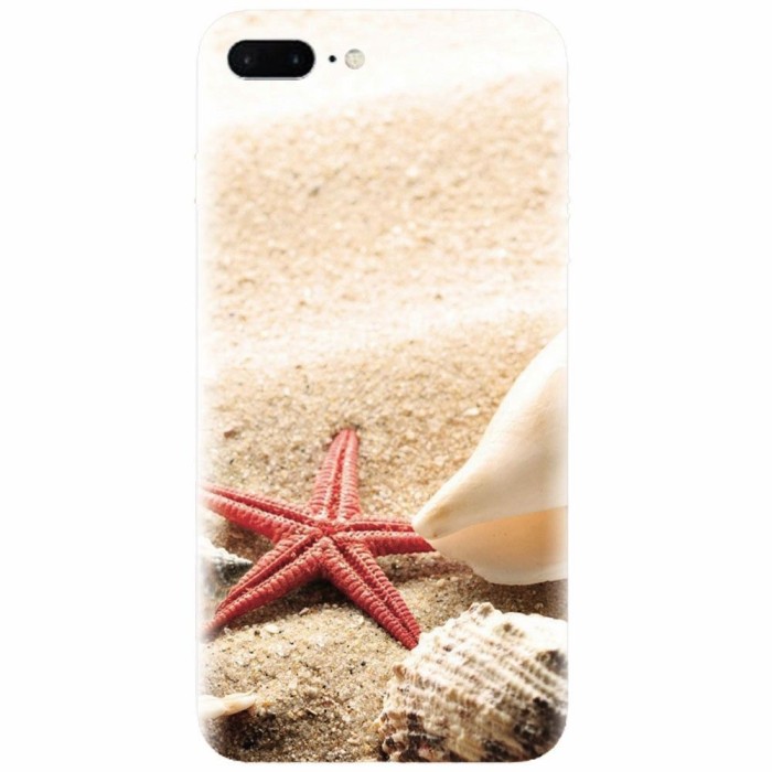 Husa silicon pentru Apple Iphone 8 Plus, Beach Shells And Starfish