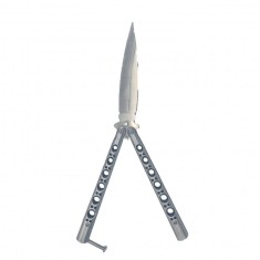 Cutit Fluture Butterfly, Balisong, Model Gauri Fantoma, Culoare Gri, 24 cm foto