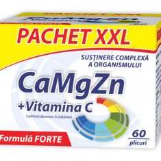 CaMgZn + Vitamina C, 60 plicuri, Zdrovit