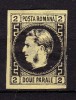 ✅RO 1867 ,LP 18 a ,&quot;Carol I cu favoriti&quot;,2 PAR , defect - subtiat central verso, nestampilat / negumat, Religie, Stampilat