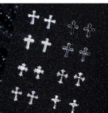 Cercei din Argint 925 Rodiat , Faith Style Cross Studs (Diverse Modele)