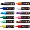 Marker cu vopsea, scriere 4.5 - 5.5 mm, uscare rapida, solubil - Negru, Posca