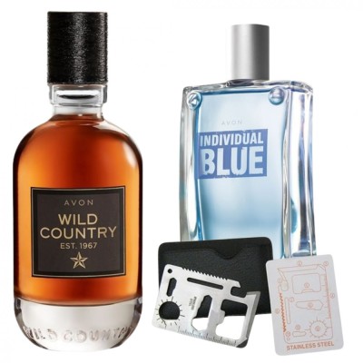 Set apa de toaleta Wild Country 75 ml, apa de toaleta Individual Blue 100 ml, card multifunctional de supravietuire, otel inoxidabil foto