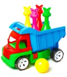 Camion Dumper Colorat Jucarie pentru Copii 40 Cm, Plastic Netoxic, Peste 3 Ani, Produs in Ucraina