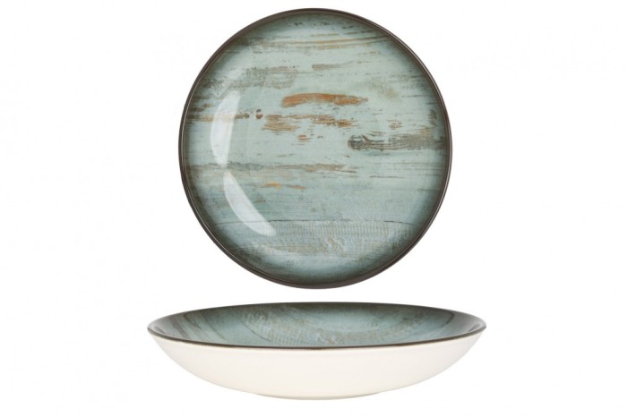 Bonna Farfurie ad&acirc;ncă - Madera - Porţelan - 23 cm (1000cc) - set de 6