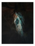 Tablou Canvas, "Lumina magică a peșterii misterioase", Scris, Stancă, Lumini, Natură, Texturi, Umbre, Contrast, Ad&acirc;ncime, Mister., 26 x 39 cm, CMCLASS