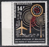 Ruanda 1963 - A 2-a aniversare a Uniunii Poștelor și Telecom. din Africa, MNH, Nestampilat