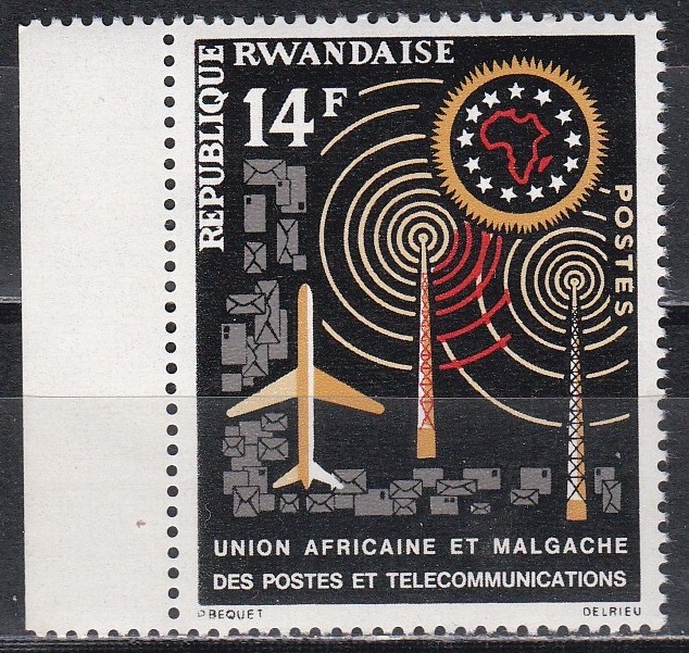 Ruanda 1963 - A 2-a aniversare a Uniunii Poștelor și Telecom. din Africa, MNH