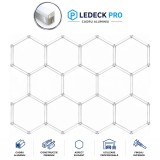 Cumpara ieftin Lumina LED Hexagonala Profesionala Aluminiu , 11 Module 440mm 236x329CM - Service Auto, Detailing, Ateliere, Spatii Comerciale