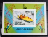 Republica Centrafricana 1980 sport Olimpiada de iarna Lake Placid 80 bloc nestampilat
