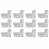 Cumpara ieftin Set 12 protectii colturi pentru mobilier, cu adeziv, PVC, transparente, 4 x 4 x 1.3 cm