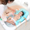 Cadita Mare Pliabila Albastra cu Termometru si Pernuta &ndash; pentru Bebelusi