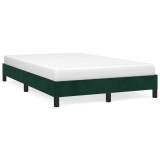 Cumpara ieftin Cadru de pat fara saltea verde inchis 120x190 cm catifea