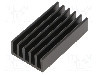 Radiator extrudat, aluminiu, 37.5mm x 21mm, neagra, FISCHER ELEKTRONIK - SK 652 37,5 SA foto