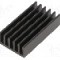 Radiator extrudat, aluminiu, 37.5mm x 21mm, neagra, FISCHER ELEKTRONIK - SK 652 37,5 SA
