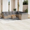 Gossi set canapele de gradina cu perne, 12 piese, bej, poliratan