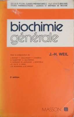 BIOCHIMIE GENERALE-J.H. WEIL-243656 foto